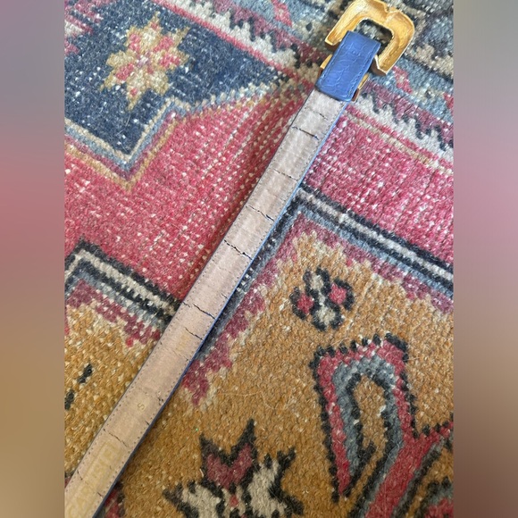 Vintage Leather Belt with Gold Hardware - Picture 6 of 6